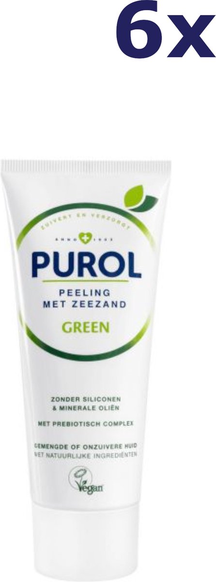 6x Purol Green Peeling 100ml Met zeezand