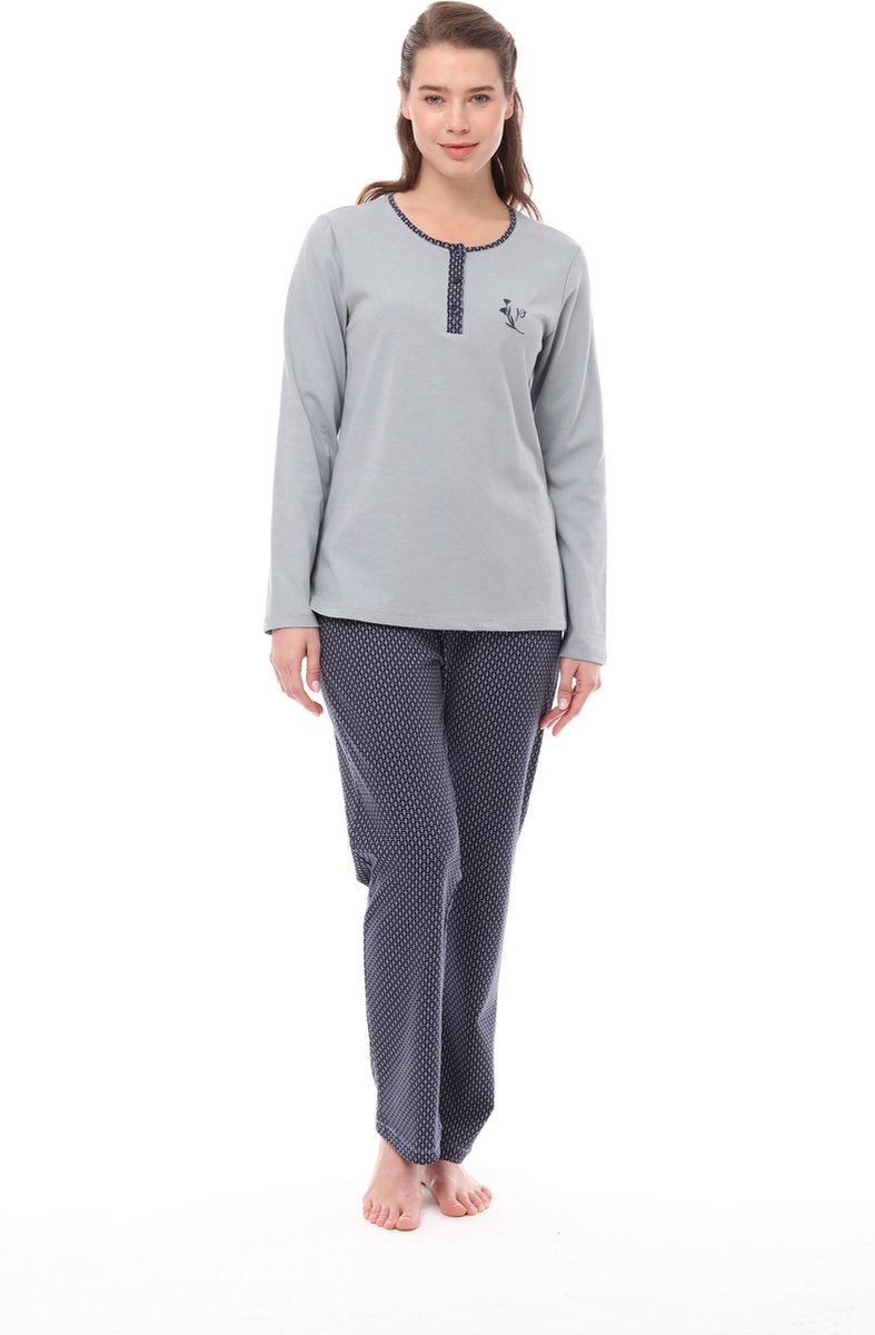 Pijadore Dames Pyjama Set, Lange Mouwen blauw