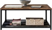 Nuvolix salontafel - salontafel vierkant - bijzettafel - industrieel - bruin - hout - 106*60*45CM
