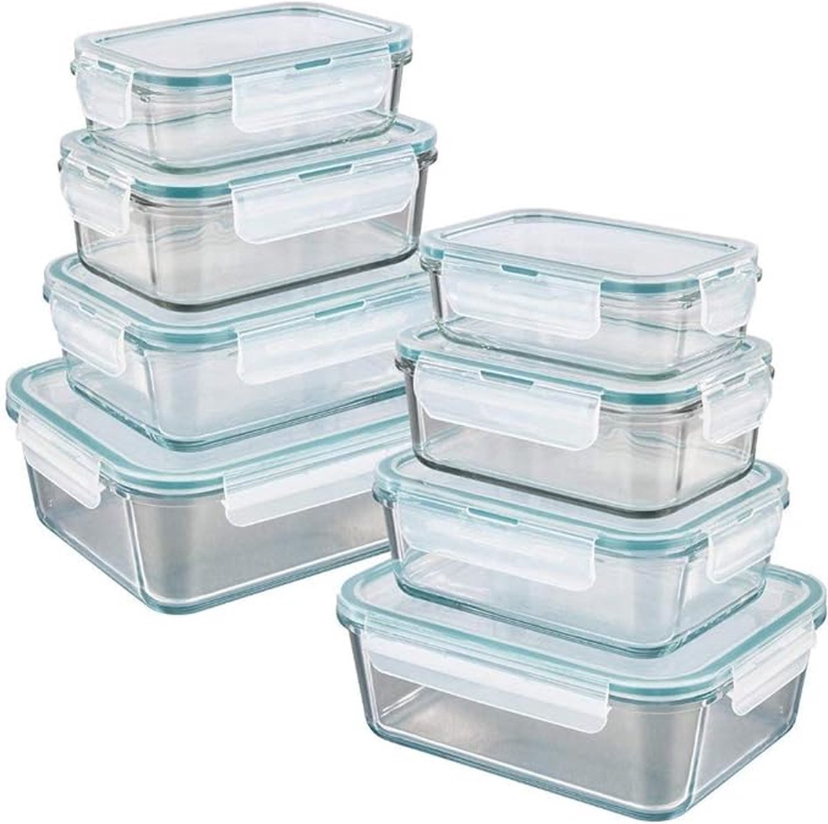 Voedselopbergcontainers - Set of Glass Food Storage Containers