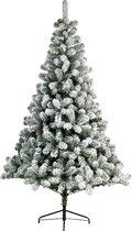 Kunstkerstboom Imperial pine snowy h240 cm dia 133 cm groen/wit