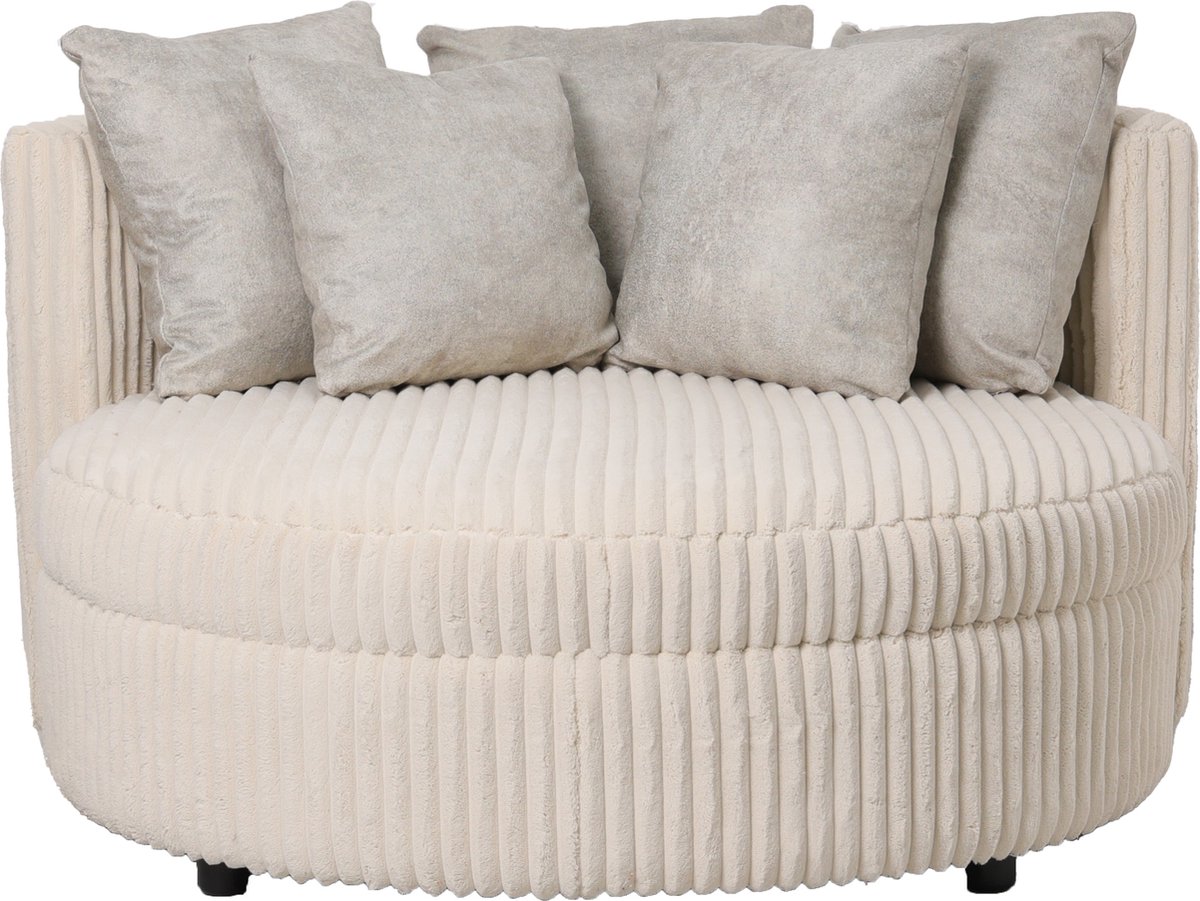 PTMD - Fauteuil Fayen - Beige - 125.5x122.5x70cm
