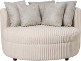 PTMD Fayen Taupe fauteuil ambience 2 cream 5 pillows