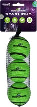 Dog Comets Starlight - Ø6 cm - Hondenspeelgoed - Hondenbal - Stuiterende tennisbal - Drijvend - Groen - 3 Stuks