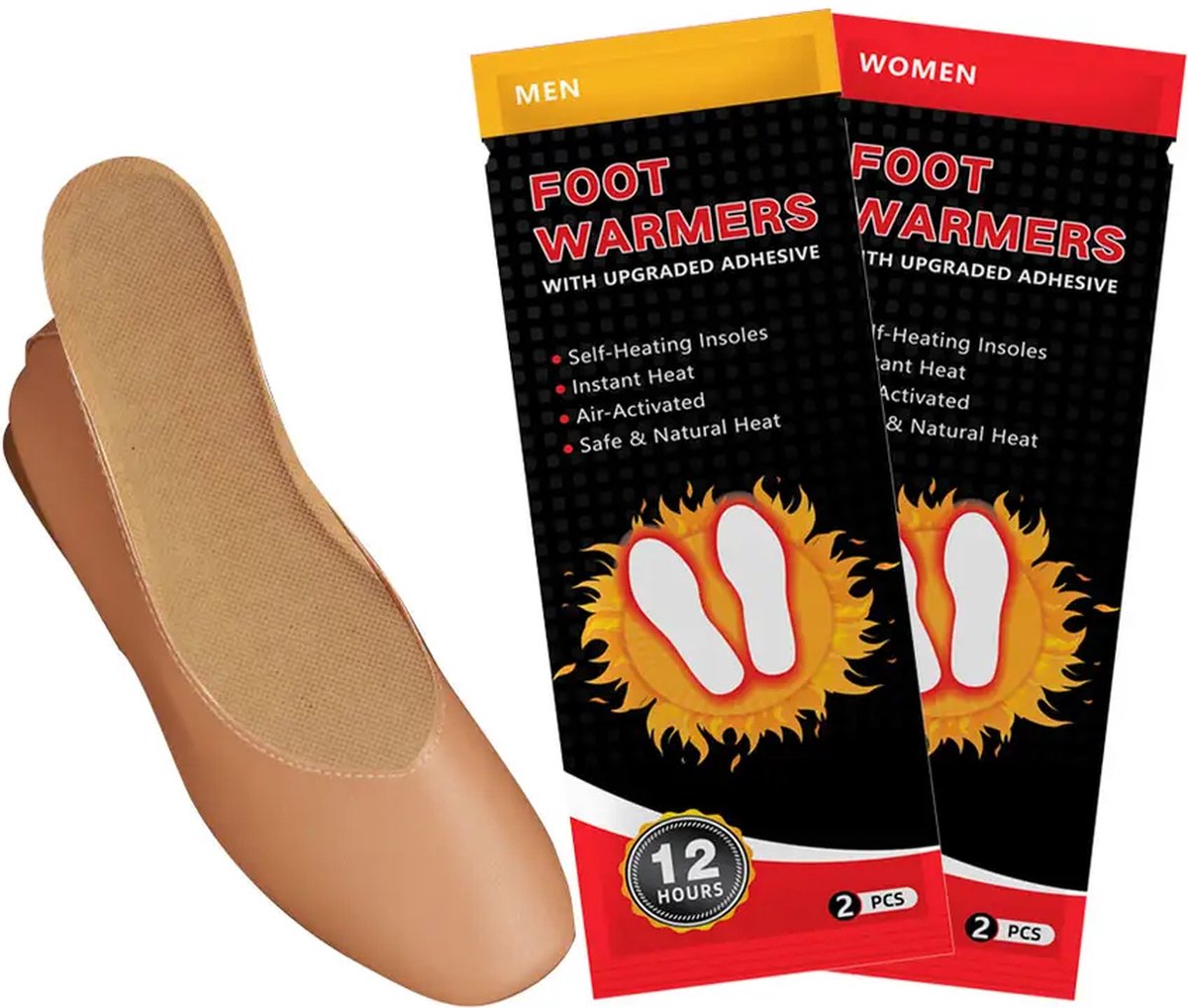 Goedkoopste QualiPro® Voetenwarmers Man - Voordeelpak 10 Paar - Schoenmaat 40-43 - 12 Uur Warm - 45-50 Graden - Hele Voet Zool - Eenmalig Gebruik - Veilig - Lucht Activatie