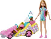 Barbie Stacie avec Go-kart - Voiture Barbie - Poupée Barbie