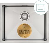 Évier de cuisine 50 cm Mizzo Design Linea - Undermount / Flushmount Inox Évier - Évier carré