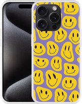 Cazy Hoesje geschikt voor iPhone 15 Pro Max Smileys