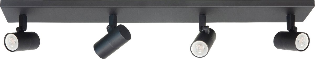 Spot Picollo 4 lichts L 65 cm incl mini GU10 zwart
