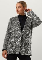 Notre-V Nv-christine Glitter Velvet Blazer Blazers Dames - Zilver - Maat XXL