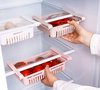 Koelkastladen, verstelbaar opbergrek koelkast scheidingslaag organizer, uittrekbare koelkast lade organizer koelkast opbergdoos (3 stuks)