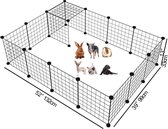 Organizer voor dobbelstenen van metaaldraad, mobiele omheining van Yard draad voor producten van huisdieren (zwart, 16 stuks)