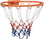 The Living Store Basketbalring - Klassieke stalen basketbalring voor alle weersomstandigheden - Wandmontage - Diameter 39cm - Montagematerialen inbegrepen