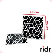 RIDR reflecterende sticker CUBEs zwart | Fiets, bakfiets, helm, buggy - hoge kwaliteit