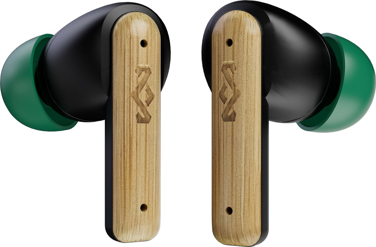 House of Marley Little Bird Oortjes Draadloos - 24 uur Batterijduur - Draadloze Oordopjes - Bluetooth - Eco Friendly Design - Quickcharge - Touchbediening - Zwart – foto 3