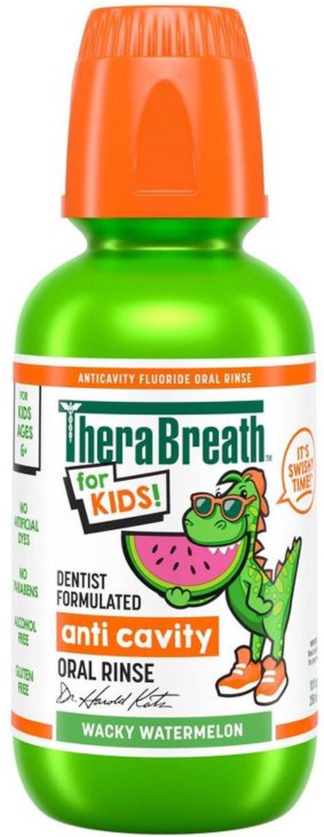 Goedkoopste Therabreath Kids Mouthwash - Mondspoeling- Mondwater - Wacky Watermelon - 296ml