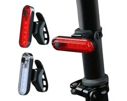 Pro Sport Lights Voorlicht + Achterlicht 50 Lumen Fietsverlichtingsset - Rood + Wit Fietslamp