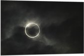 Vlag - Maan - Wolken - Nacht - 90x60 cm Foto op Polyester Vlag