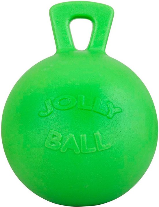 Foto: Jolly pets jolly ball 25 cm paarden speelbal met appelgeur ter vermaak in de stal en in het weiland bijtbestendig groen