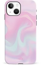 xoxo Wildhearts Sugar Rush - Single Layer - Roze hoesje geschikt voor iPhone 13 Mini hoesje - Stevige case geschikt voor iPhone 13 Mini - Marmer hoesje beschermhoes - Roze telefoonhoesje