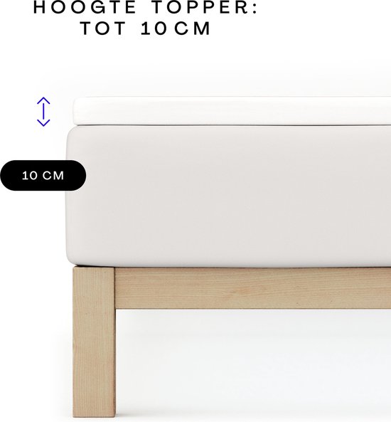 schlafgut Pure Topper Jersey Hoeslaken Eenpersoons – 90x200 cm - Matrashoogte tot 10cm - Geel