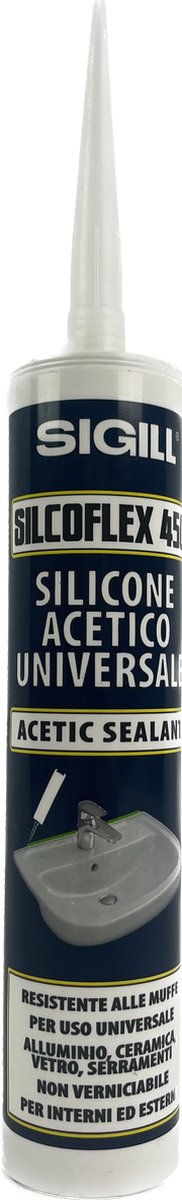 Siliconen Kit Sanitair - Sigill - Keuken - Voor binnen & buiten - Transparant - 280ml koker