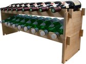 Chefs Cuisine Casier à vin en bois pour 18 bouteilles de vin - Casier à vin stable - Casier à vin en bois statique