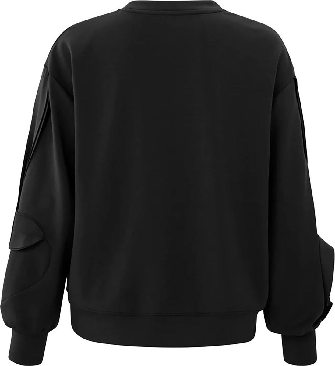 Yaya - Sweater Ruffle Zwart - Vrouwen - Maat S | bol