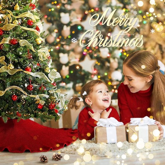 Couverture de sapin de Noël de 122 cm, jupe de sapin de Noël, blanc, rouge,  couverture... | bol