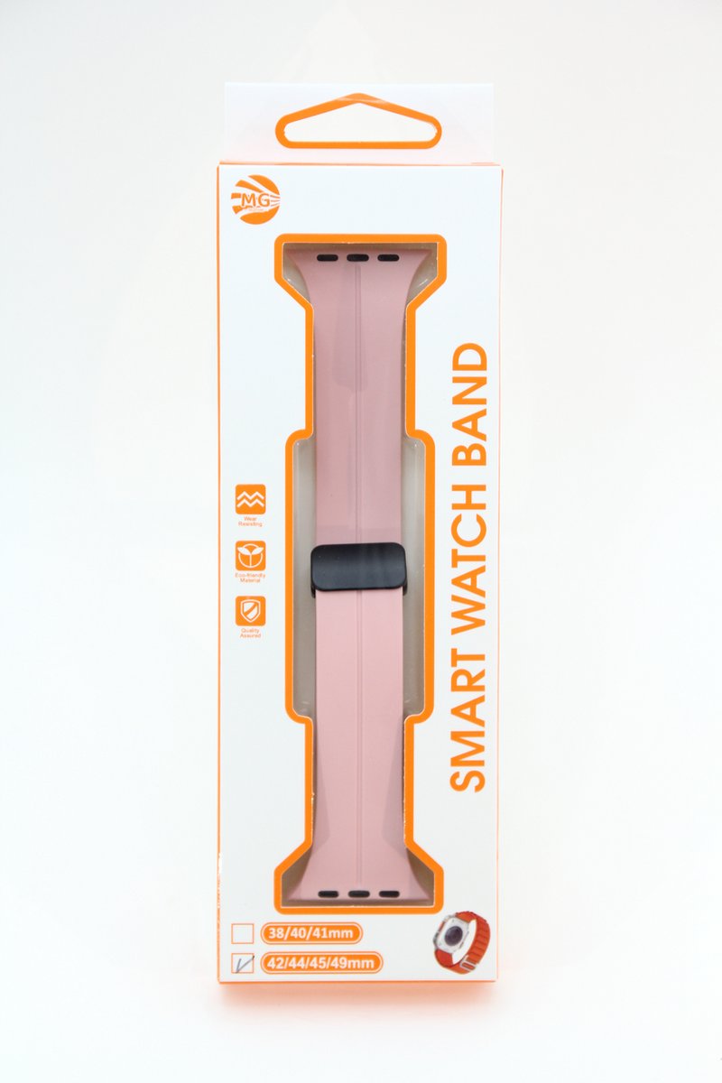 smartwatch bandje Silicoon voor watch bandje - Roze - Geschikt Voor 42 - 44 - 49mm - Smartwatch Siliconen Bandje