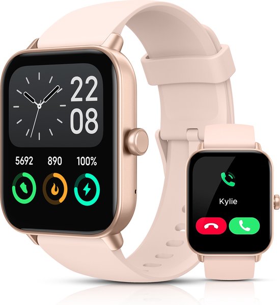Smartwatch-Trends SW19 - Smartwatch dames - Appel Bluetooth - Alexa - 40 mm - Rose