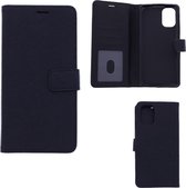 LuxeBass Hoesje geschikt voor Nokia G11/G21 - Boekhoesje met kaartvakken - Zwart gsm hoesje - telefoonhoes - telefoonhoesjes