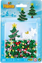 Hama midi strijkkralen complete set voor kinderen inclusief kerstboom (den) vormpje / grondplaat / strijkpapier en normale strijkparels (cadeau idee voor Kerst / feestdagen!)