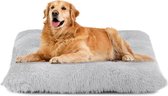 Hondenbed voor grote honden, wollig, hondenkussen, wasbaar, hondenmat van pluche, anti-stress, knuffelige hondenmatras met antislip onderkant, 93 x 65 cm