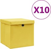 vidaXL-Opbergboxen-met-deksel-10-st-28x28x28-cm-geel