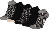 Apollo - Sneakersokken Dames - Grijs - Maat 36/41 - Enkelsokken dames - Sneakersokken dames maat 39 42 - Sneakersokken