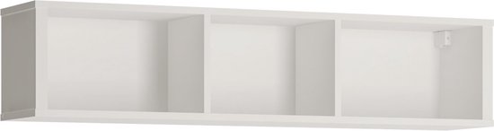 GLOBO P01 open hangkast, hangplank, voor boeken, souvenirs, breedte: 117 cm, jeugdmeubel, wit
