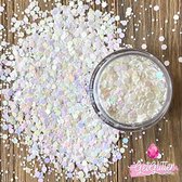 GetGlitterBaby® - Witte Chunky Festival Glitters voor Lichaam en Gezicht / Face Body Jewels Glitter - Wit / White