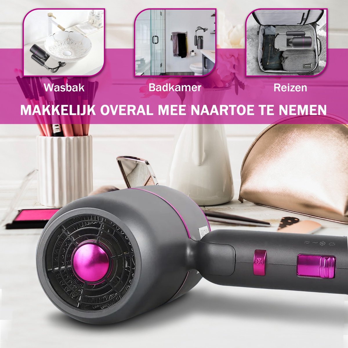 Vilolux - Föhn Met Diffuser - Ionische Haardroger - afbeelding 2