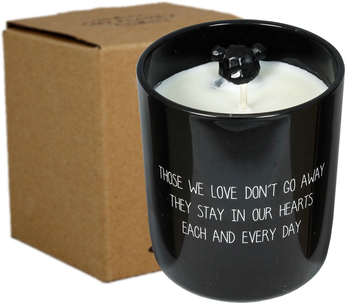 My Flame Lifestyle MY FLAME | Sojakaars met beertje - Stay in our hearts - zwart - Warm Cashmere