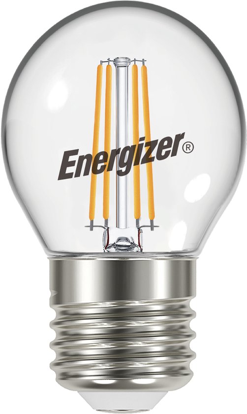 Energizer energiezuinige Led filament kogellamp - E27 - 5 Watt - warmwit licht - dimbaar - 5