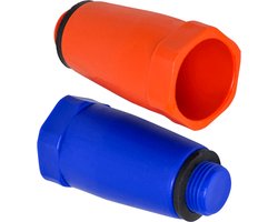 Bouwstop Kunststof Rood + Blauw 1/2M