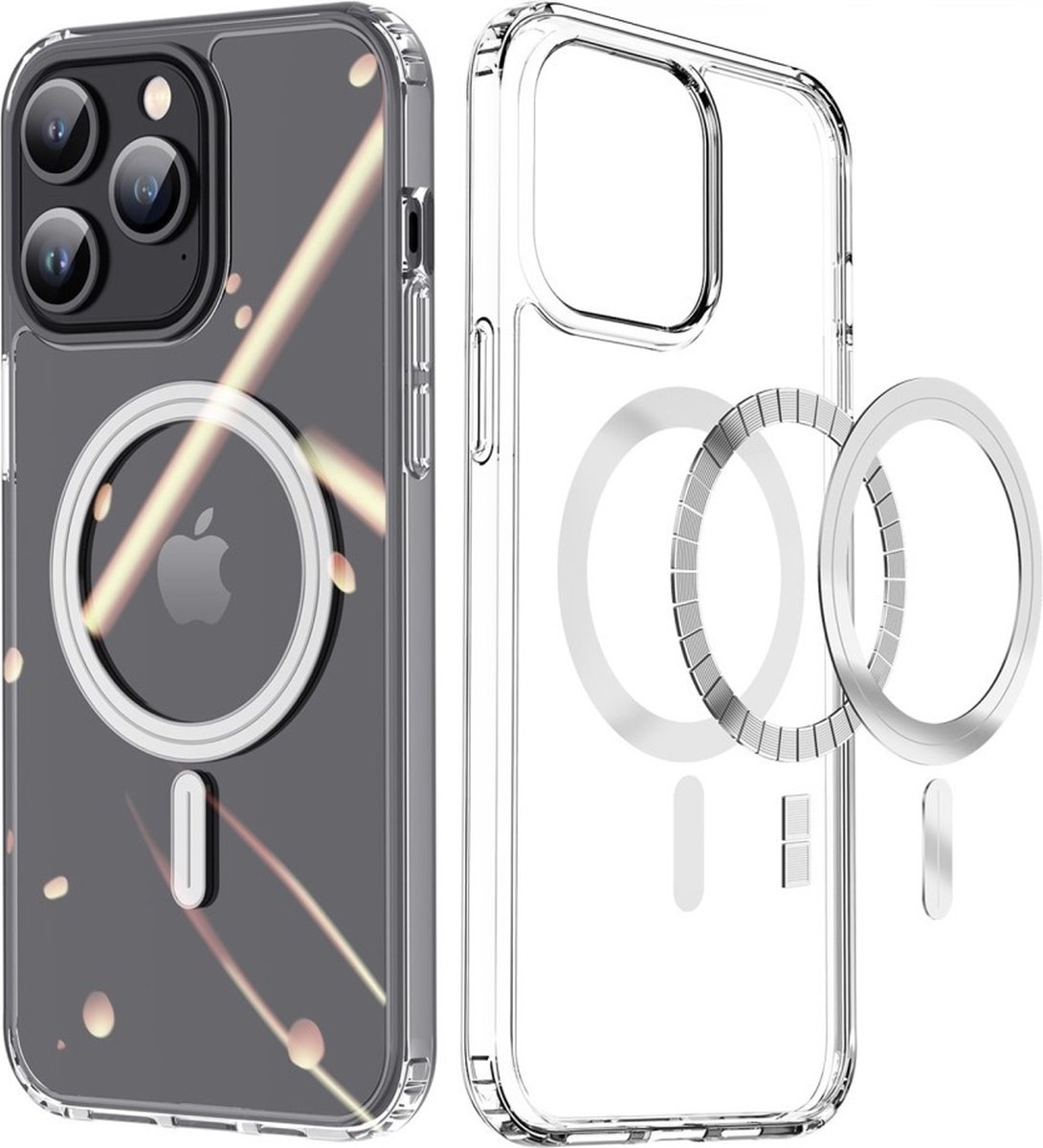 Dux Ducis - Geschikt voor iPhone 15 Pro - magnetisch case hoesje Bayer TPU - Transparant