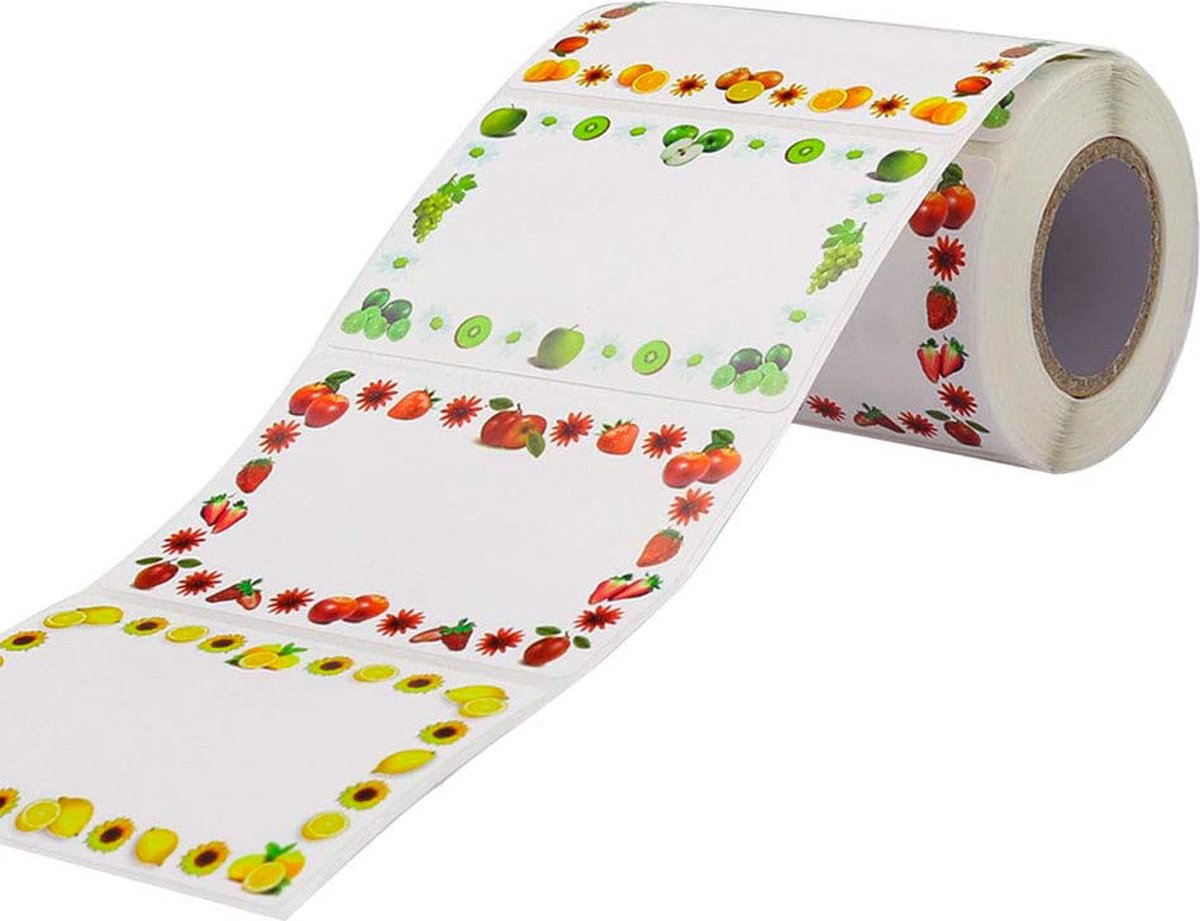 500 stuks kraftlabelstickers, 50 x 30 mm, zelfklevende stickers, om 500 stuks kraftlabelstickers, 50 x 30 mm, zelfklevende stickers, om