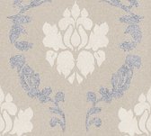 LANDELIJK BAROK BEHANG | Ornamenten - beige creme blauw - A.S. Création New Elegance