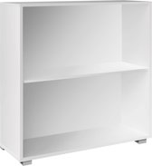 Casaria Boekenkast Set van 2 – 2 Verstelbare Planken - 77x60x28cm Wit