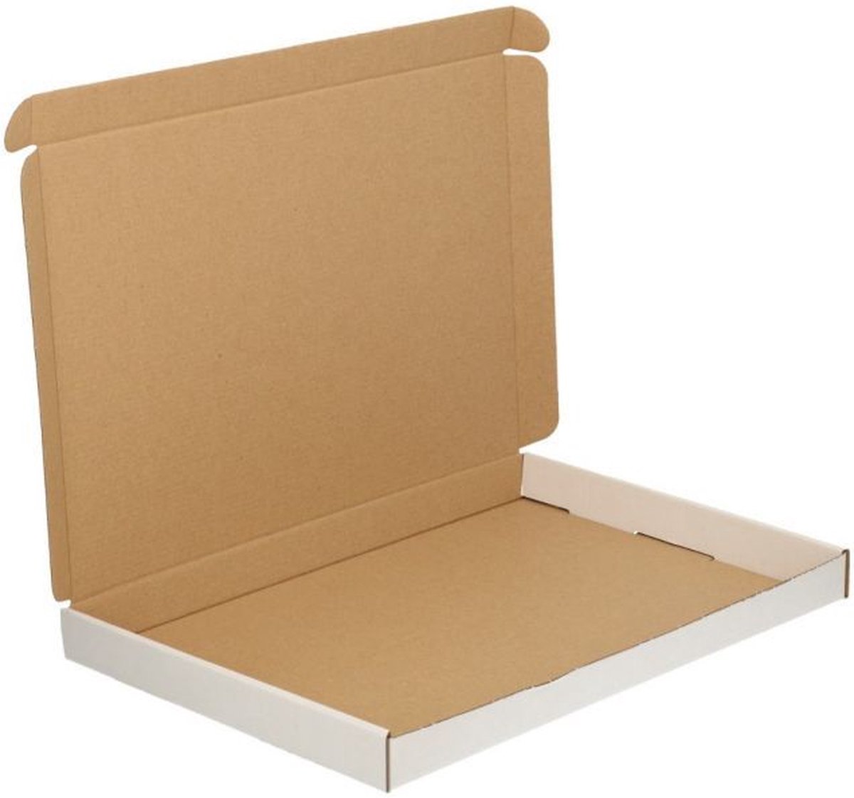 Brievenbusdoos A4+ - 100 stuks - Verzenddoos - Brievenbuspakje - Pakket brievenbus - Sterke doos - kartonnen doos - Wit - 350x250x28 mm