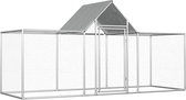 Bol.com The Living Store Kippenhok - Stalen verblijf met waterbestendig dak - 3 x 1 x 1.5 m - Geschikt voor kippen - eenden - ga... aanbieding