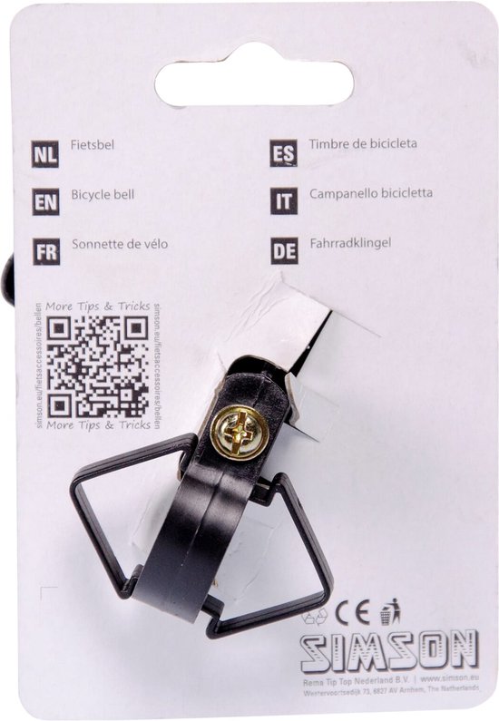 Simson Hybride fietsbel - robuust staal - zwart - 35mm diameter van Simson — afbeelding 5