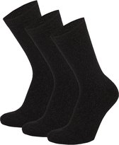 Apollo - Dames sokken Fashion - Zwart - 6-Pak - Maat 35/42 - Damessokken maat 35 38 - Damessokken maat 39 42 - Sokken Dames - Sokken Dames 39 42 - Multipack sokken